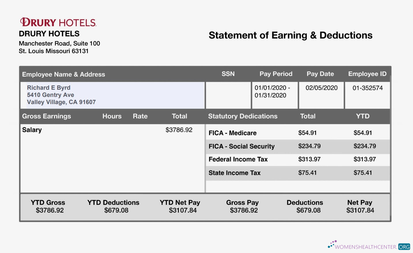 Download DRURY HOTELS EARNING STATMENT in PDF and Word formats Photoshop template